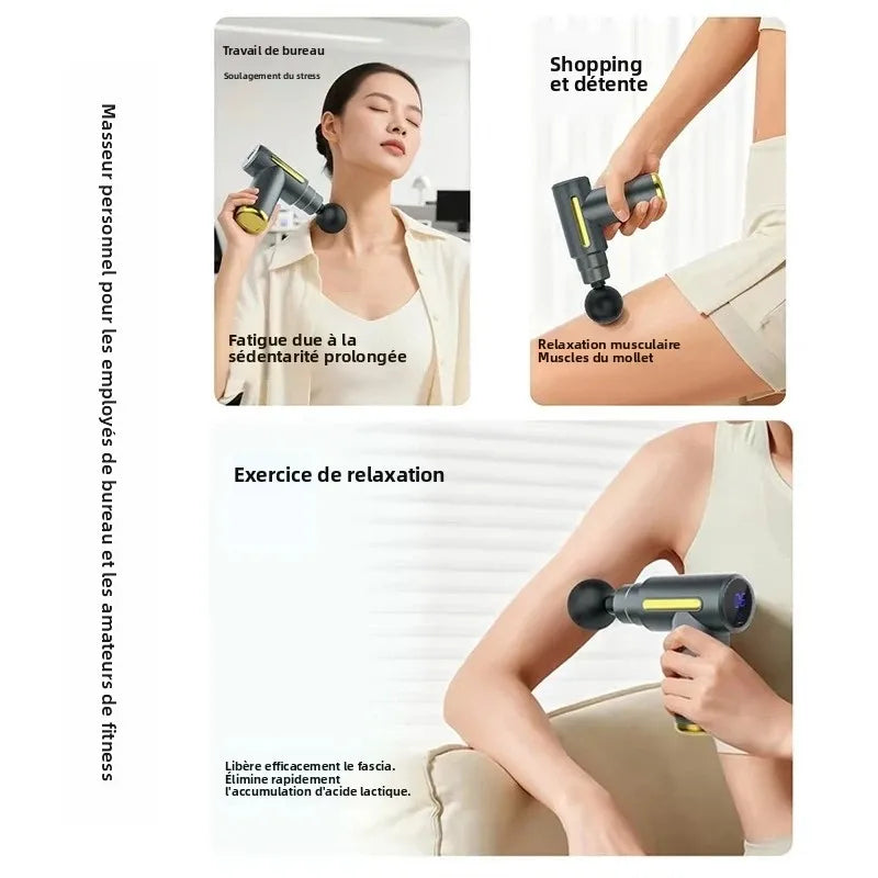 Mini pistolet de massage musculaire Flexio - 4 têtes interchangeables